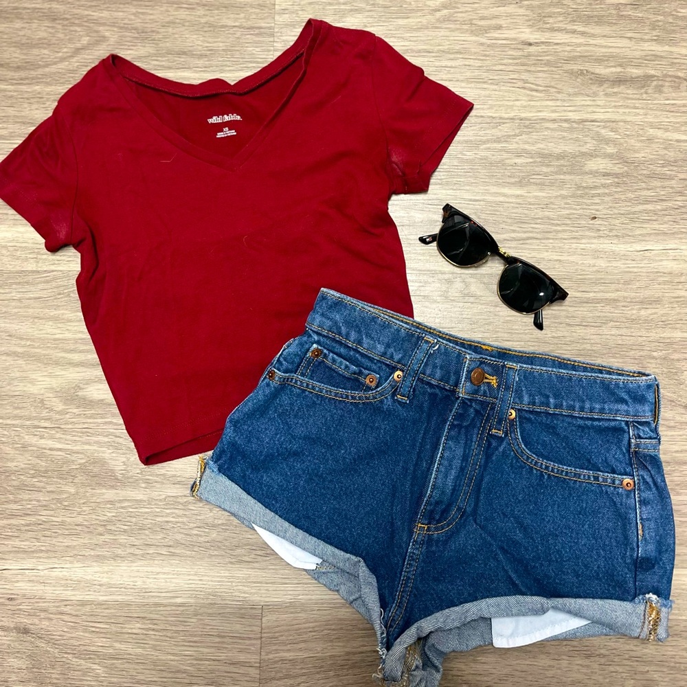 4Pk Vneck Crops